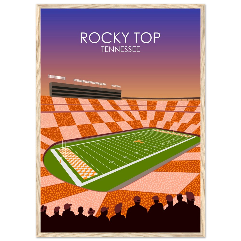 Rocky Top | Neyland Stadium Poster | University of Tennessee College Football Stadium Print