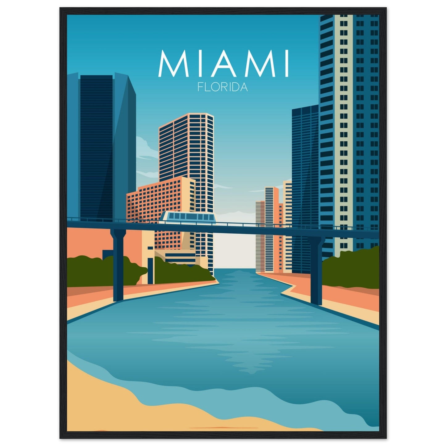 Miami Poster | Miami Wall Art | Miami Daytime Print