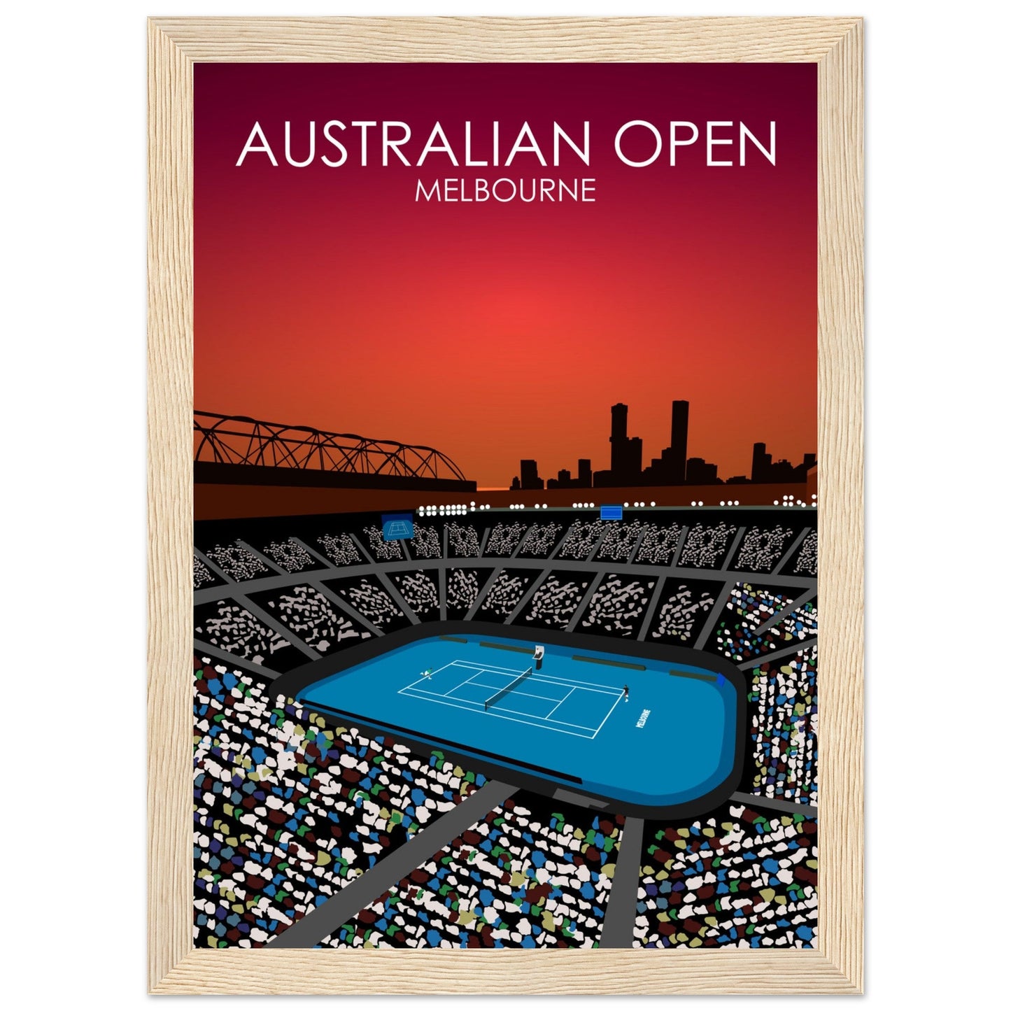 Australian Open Poster - Red Sky