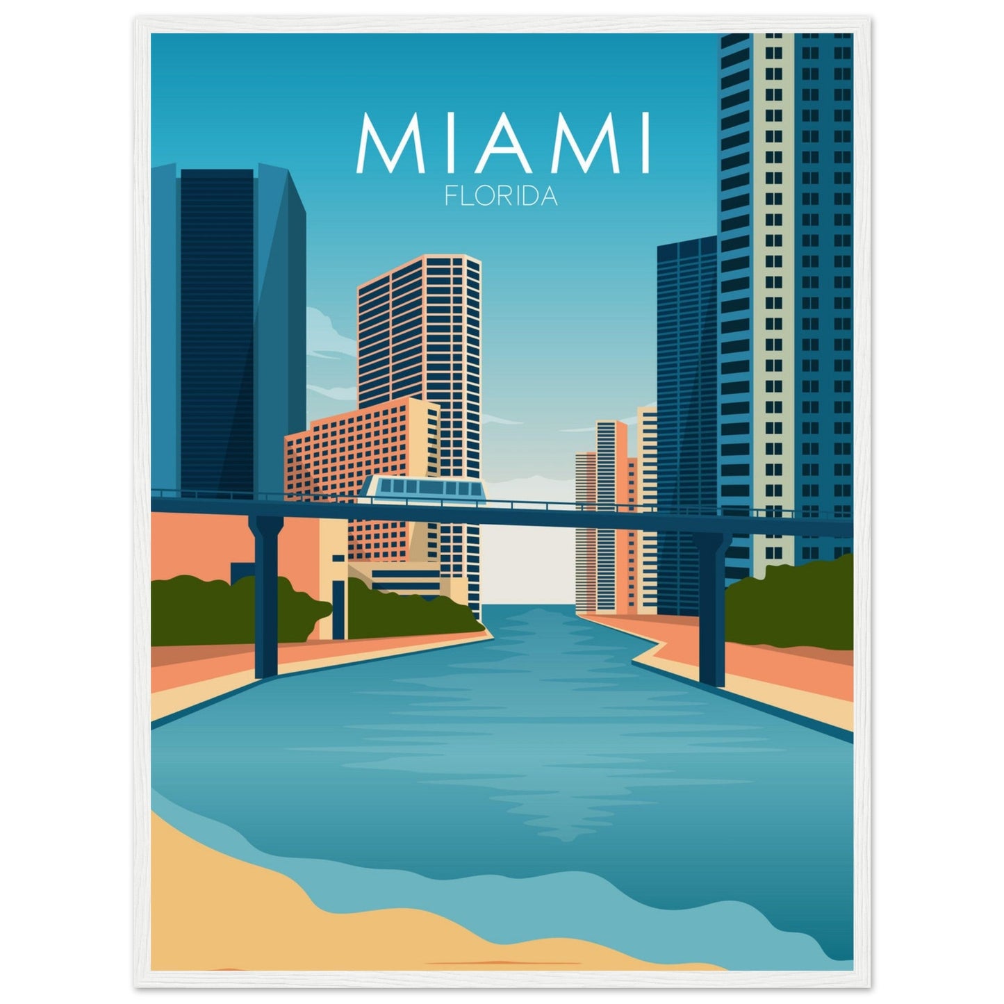 Miami Poster | Miami Wall Art | Miami Daytime Print