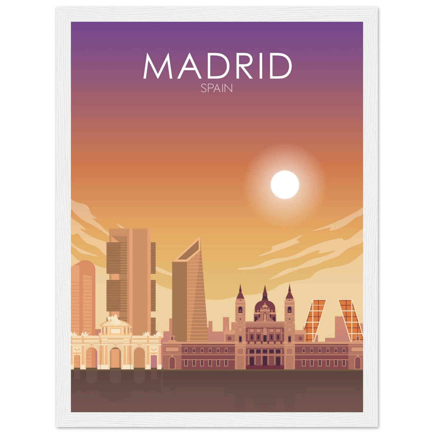 Madrid Poster | Madrid Wall Art | Madrid Sunset Print