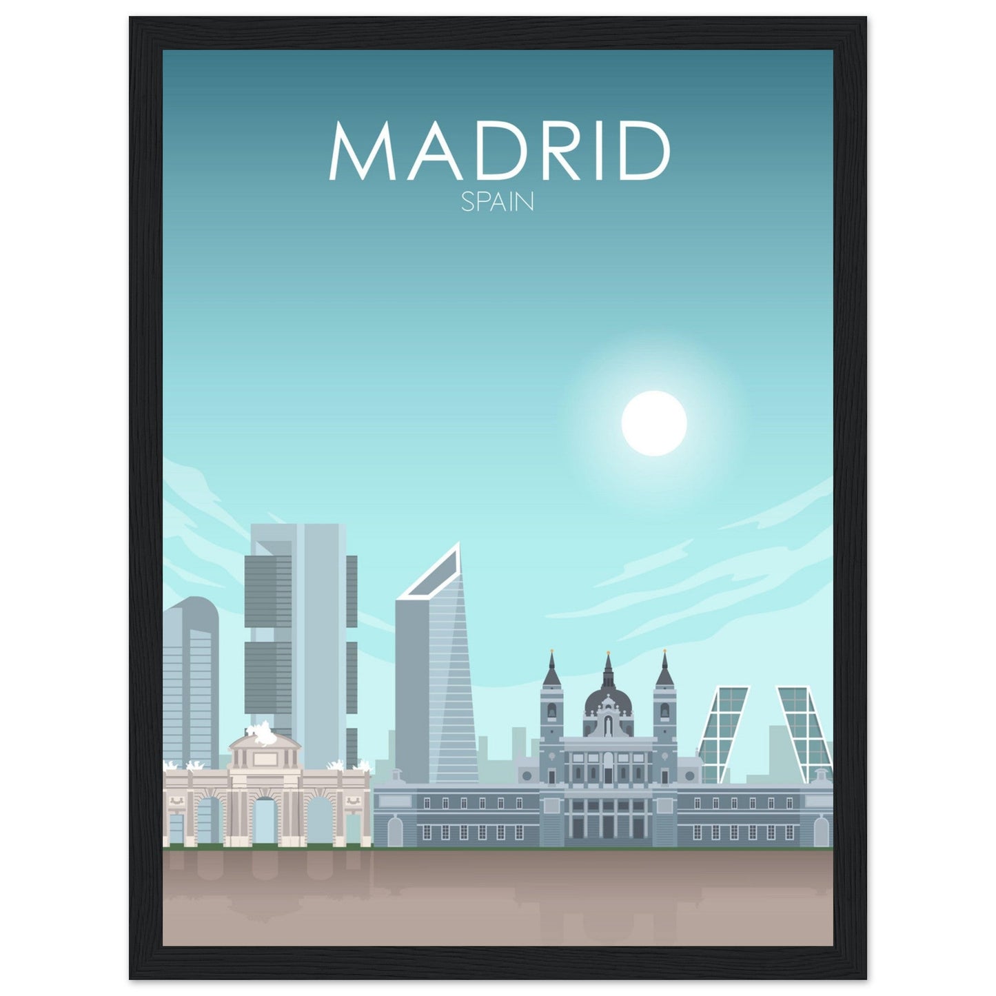 Madrid Poster | Madrid Wall Art | Madrid Daytime Print