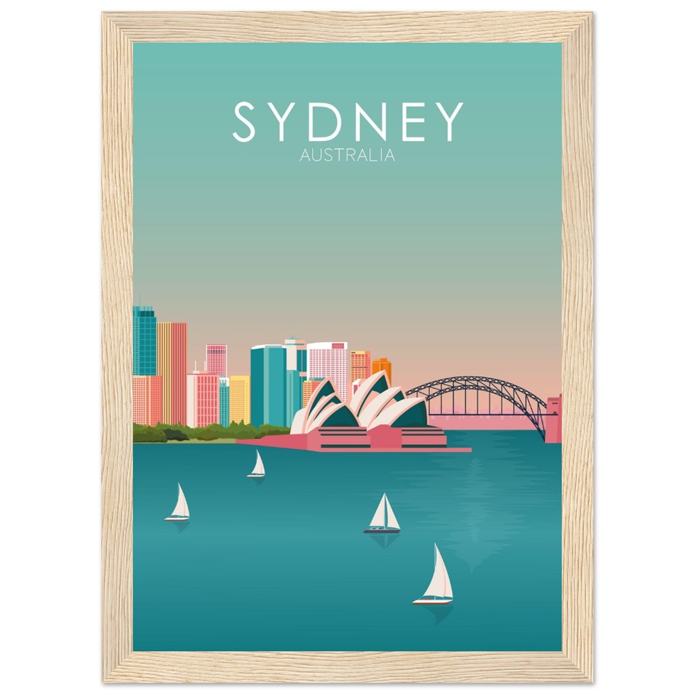 Sydney Poster | Sydney Wall Art | Sydney Pastel Print