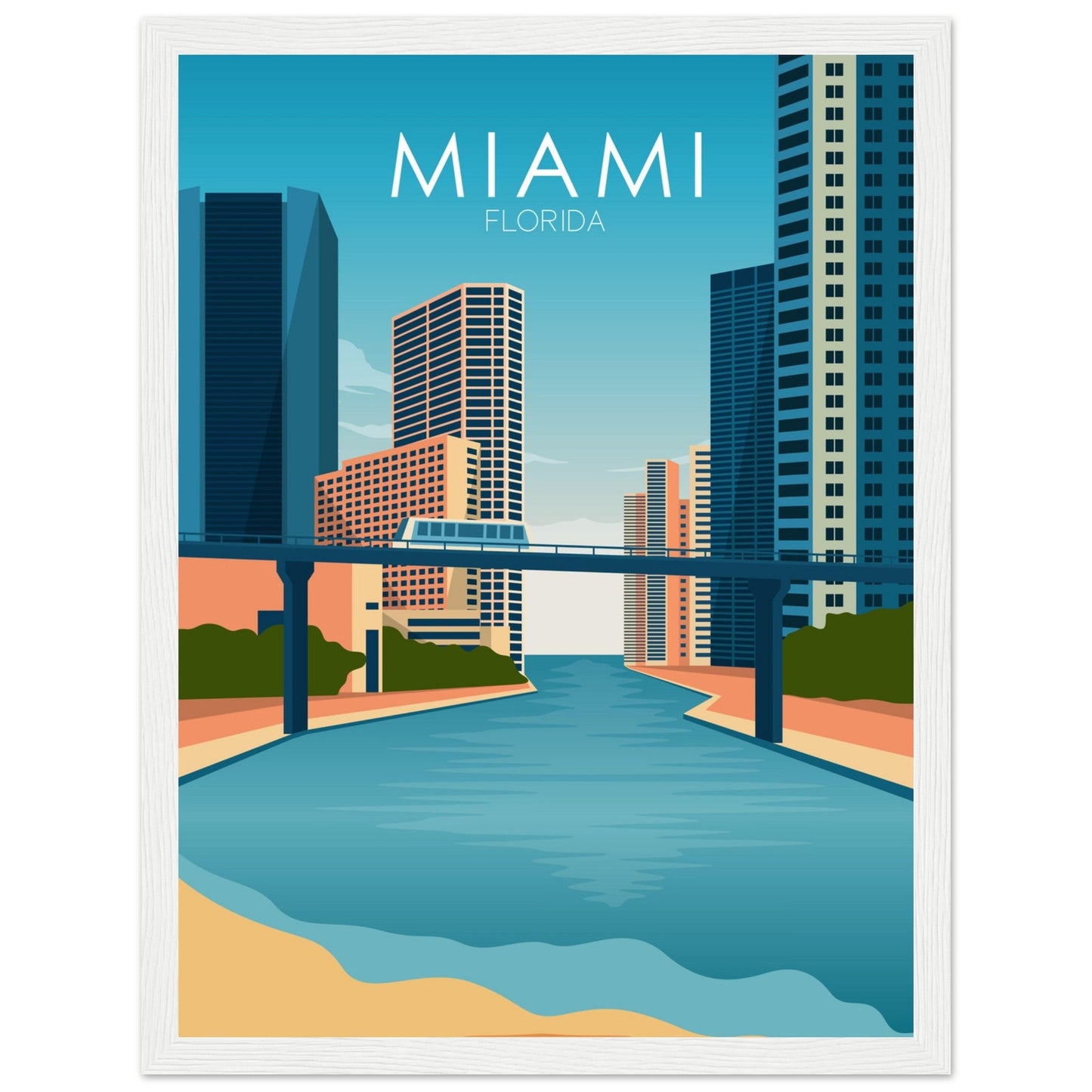 Miami Poster | Miami Wall Art | Miami Daytime Print