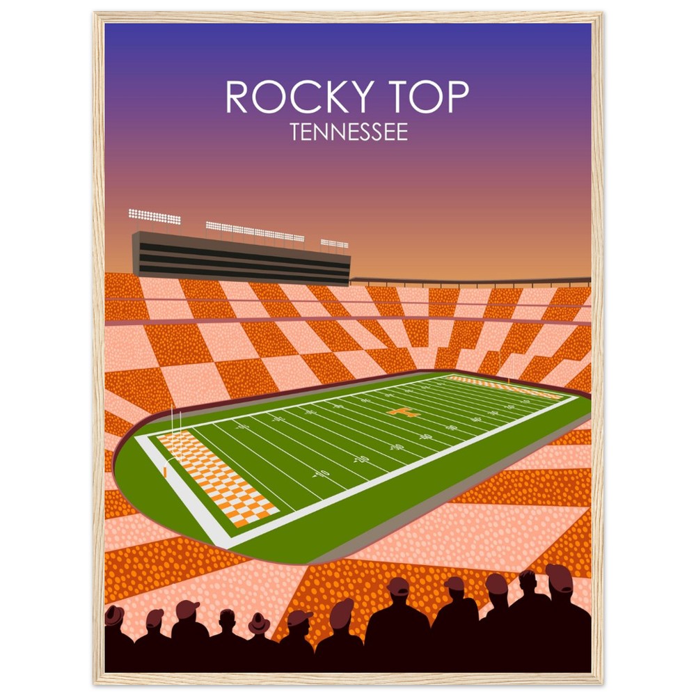 Rocky Top | Neyland Stadium Poster | University of Tennessee College Football Stadium Print