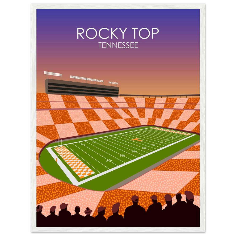 Rocky Top | Neyland Stadium Poster | University of Tennessee College Football Stadium Print