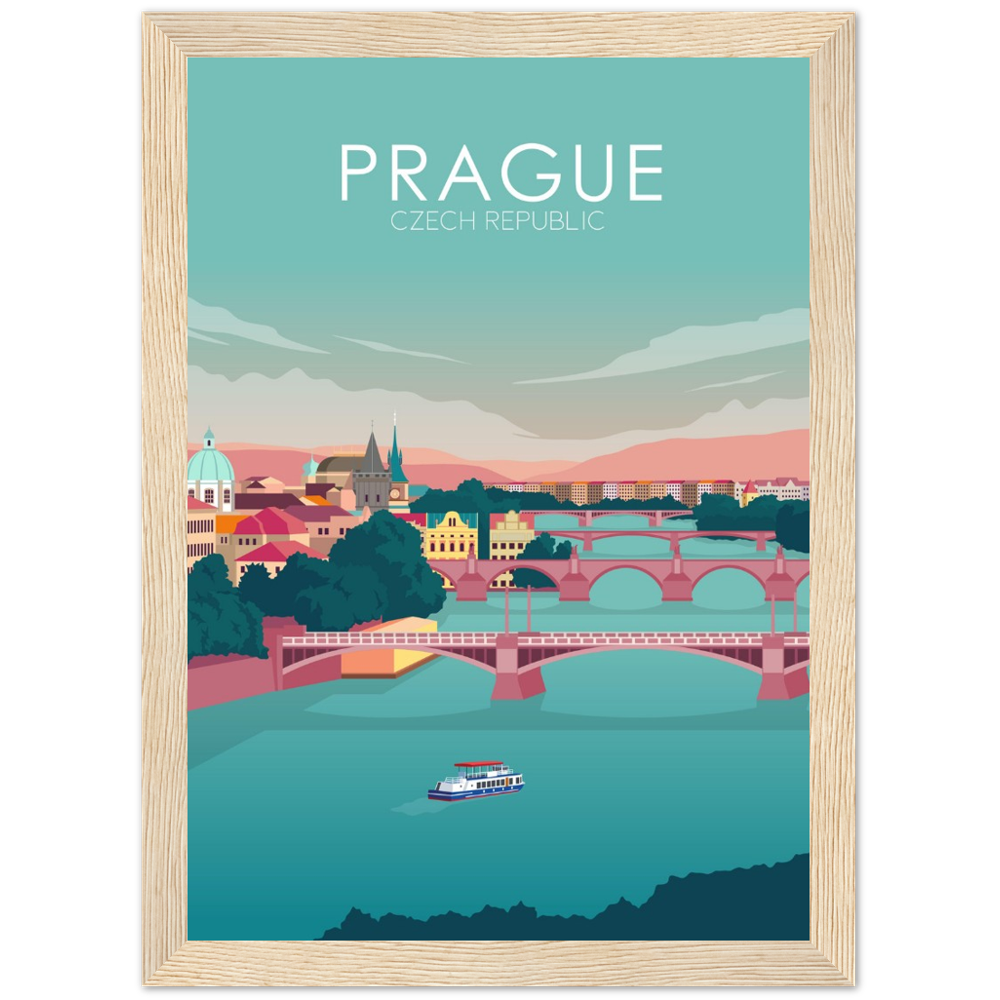 Prague Poster | Prague Wall Art | Prague Pastel Print