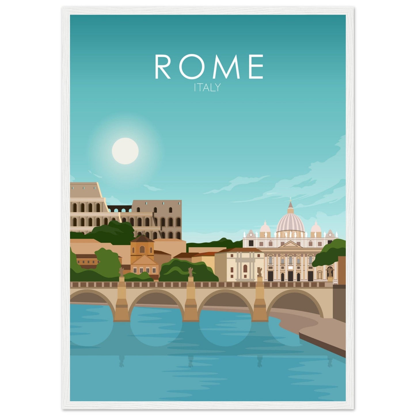 Rome Poster | Rome Wall Art | Rome Daytime Print