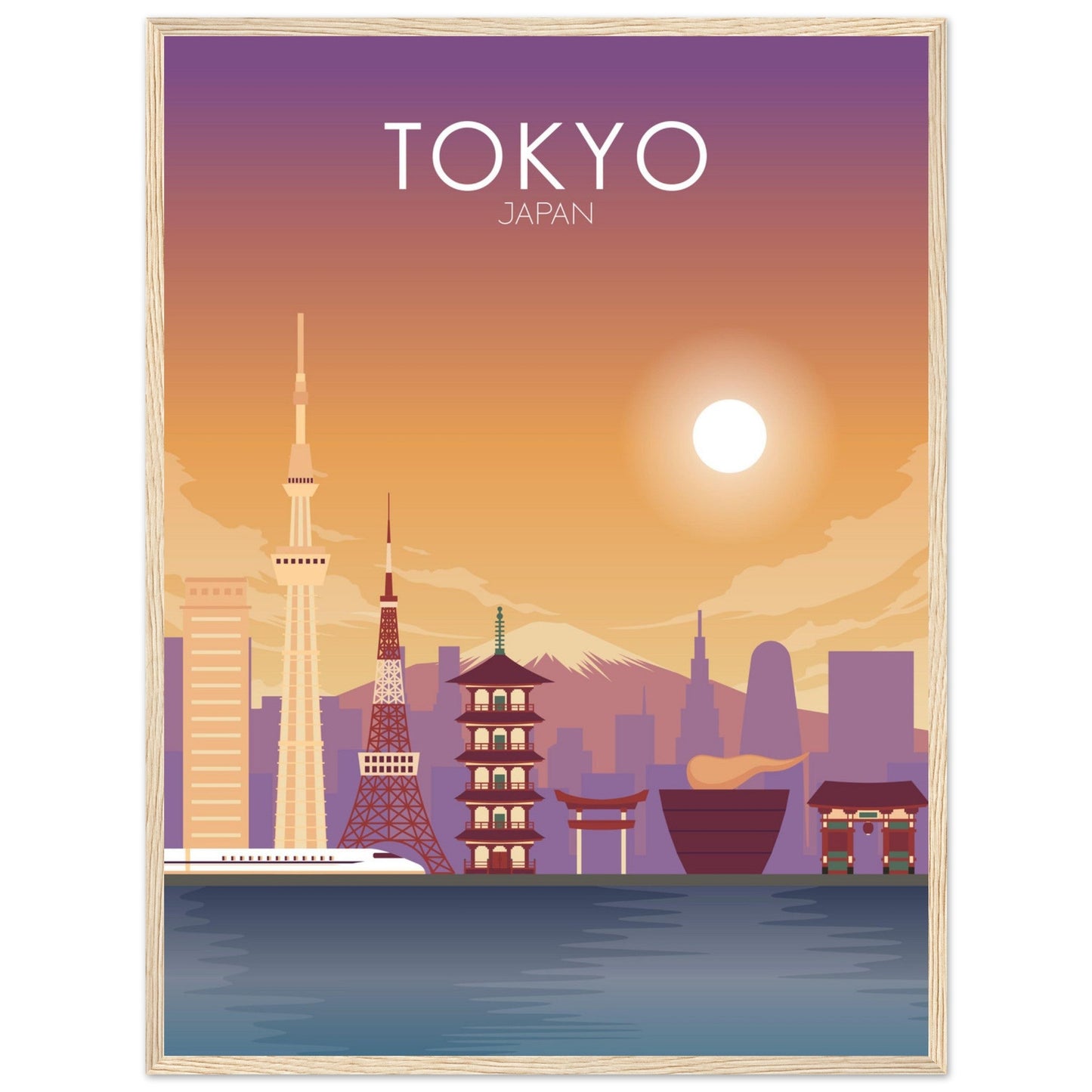 Tokyo Poster | Tokyo Wall Art | Tokyo Sunset Print