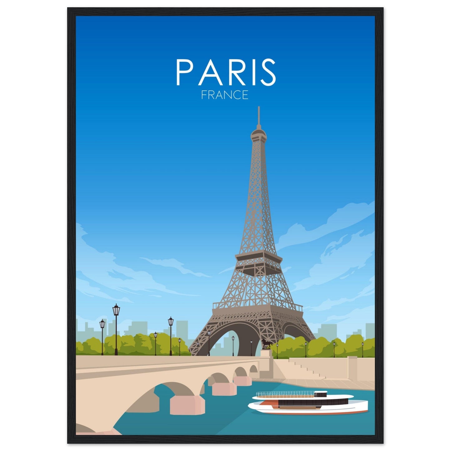 Paris Poster | Paris Wall Art | Paris Daytime Print