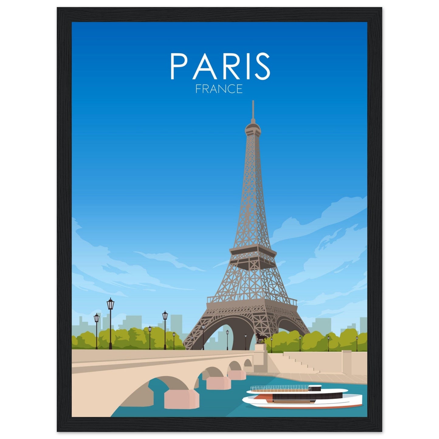 Paris Poster | Paris Wall Art | Paris Daytime Print