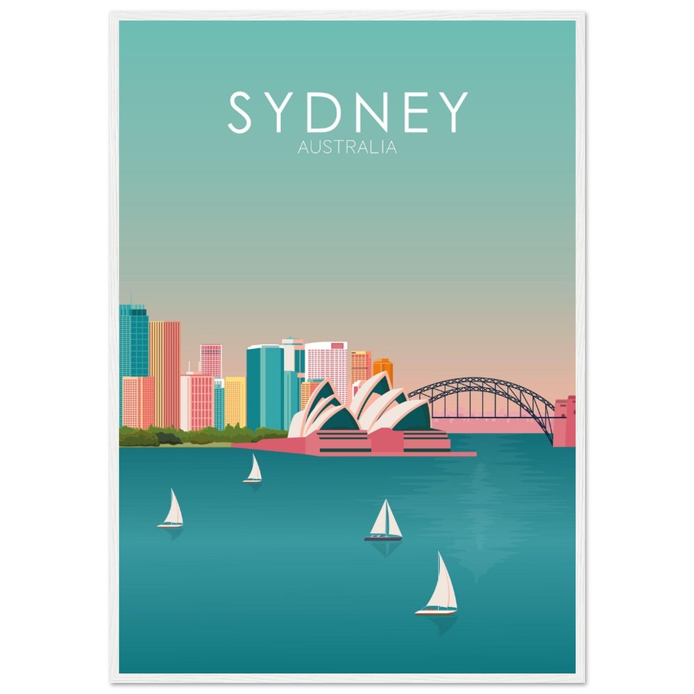 Sydney Poster | Sydney Wall Art | Sydney Pastel Print