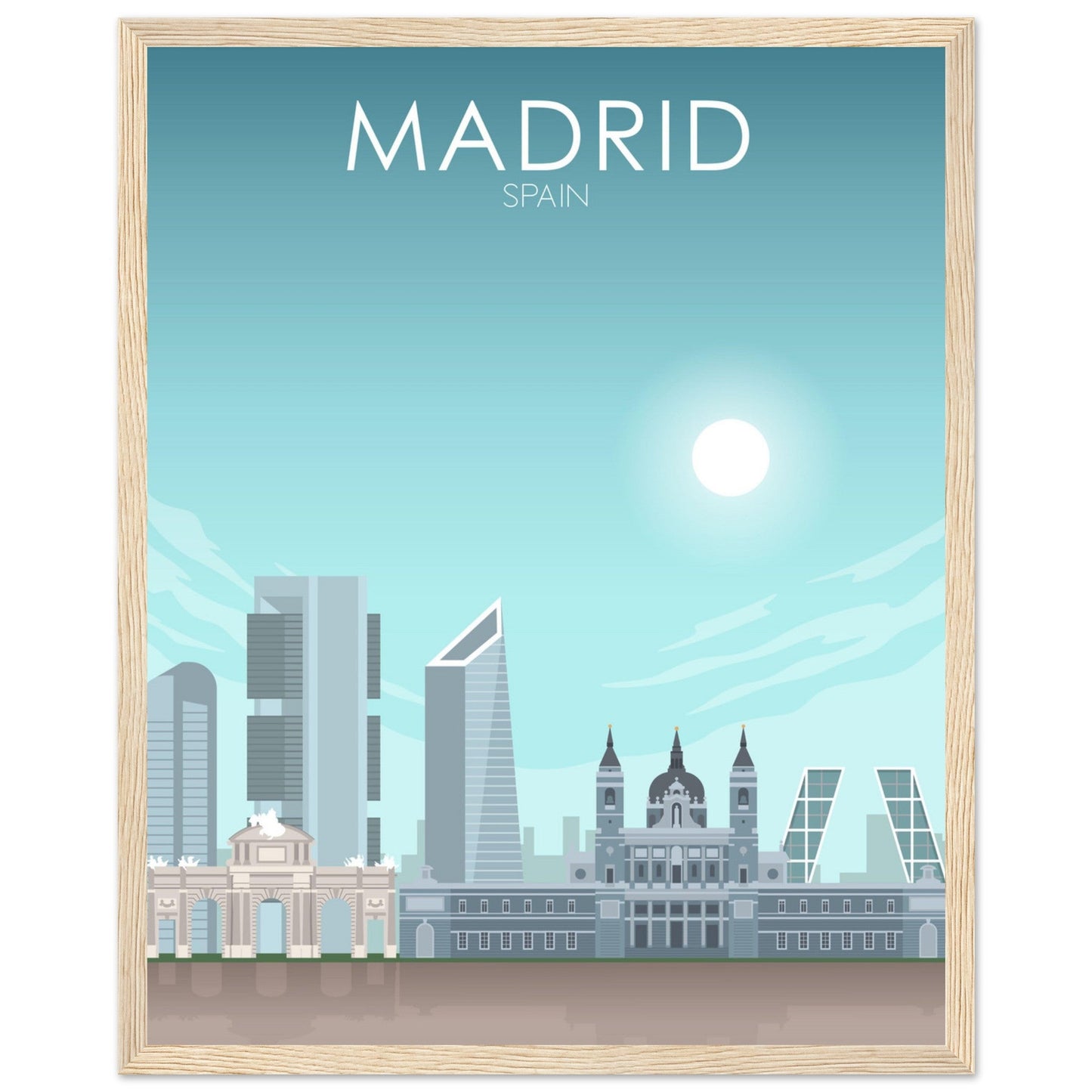 Madrid Poster | Madrid Wall Art | Madrid Daytime Print