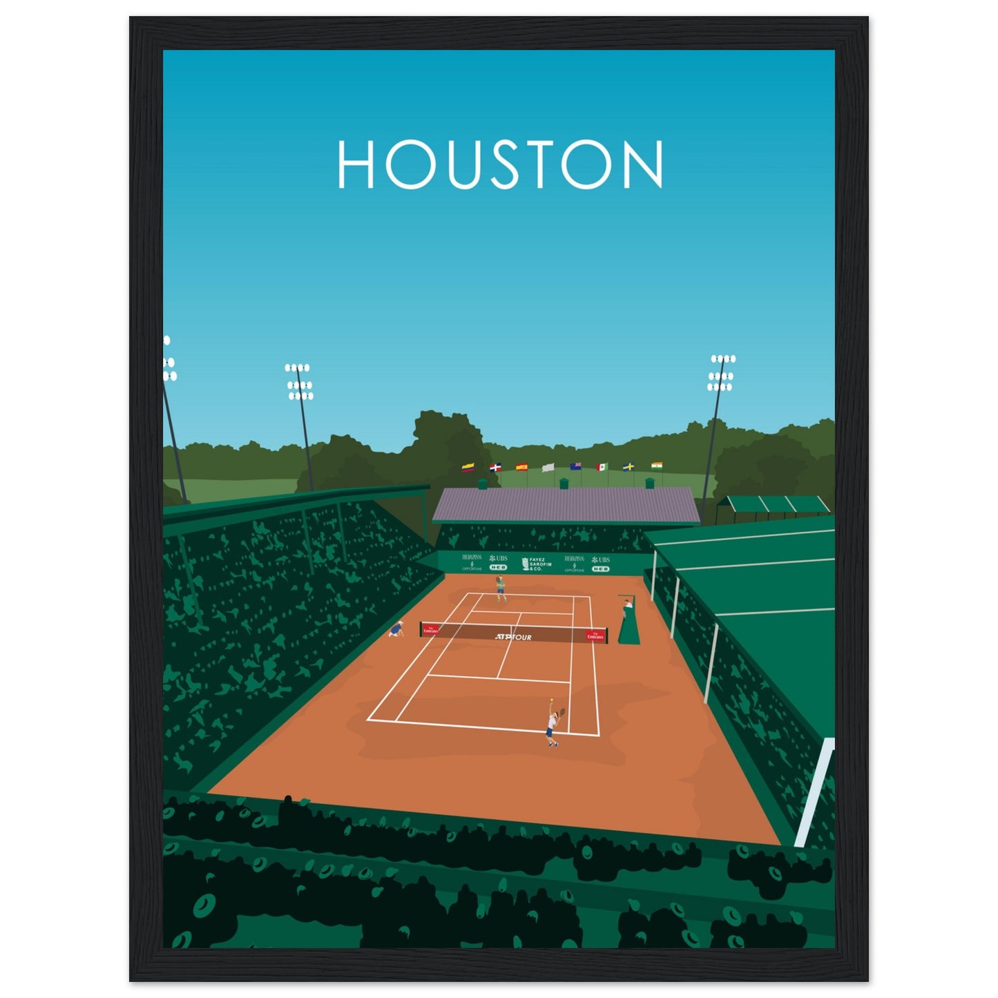 Houston ATP Tennis Stadium Poster