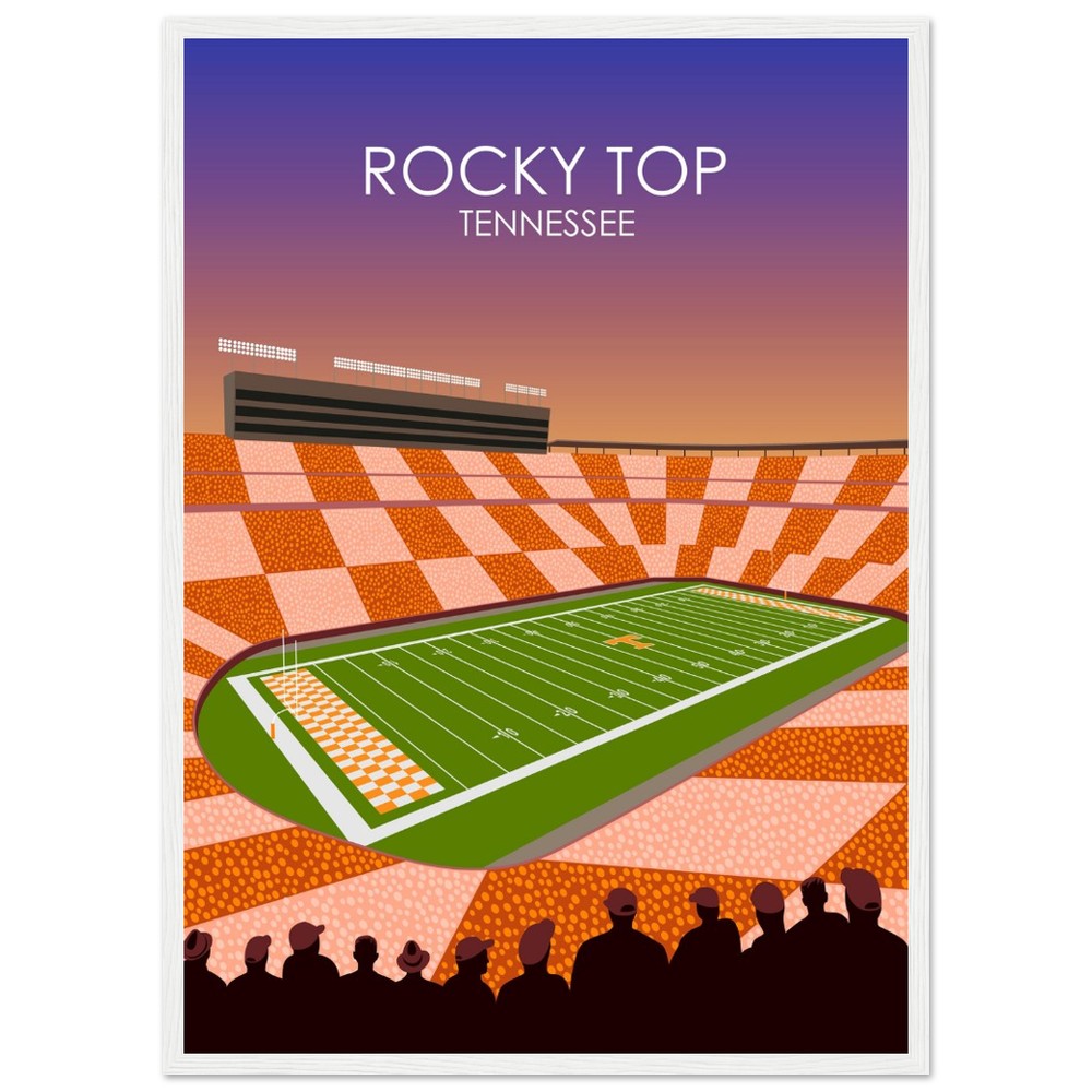 Rocky Top | Neyland Stadium Poster | University of Tennessee College Football Stadium Print