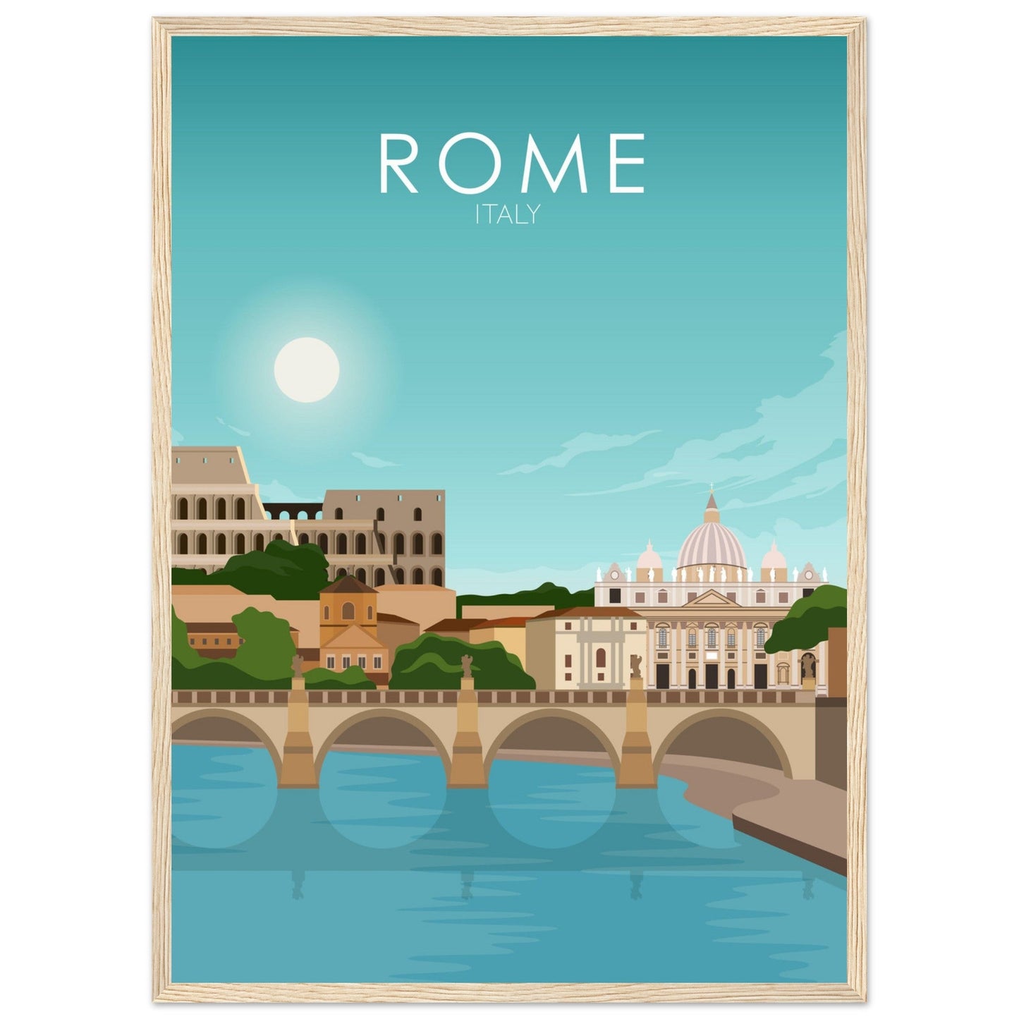 Rome Poster | Rome Wall Art | Rome Daytime Print