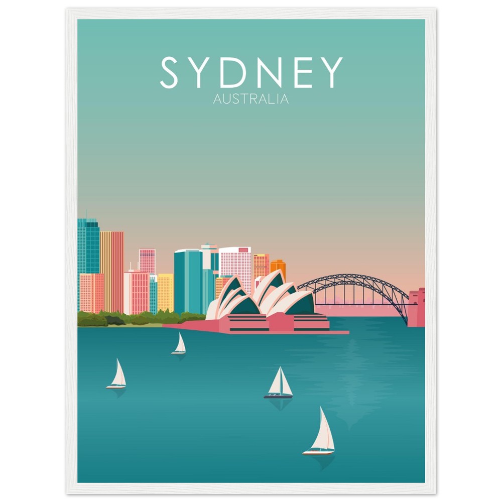 Sydney Poster | Sydney Wall Art | Sydney Pastel Print