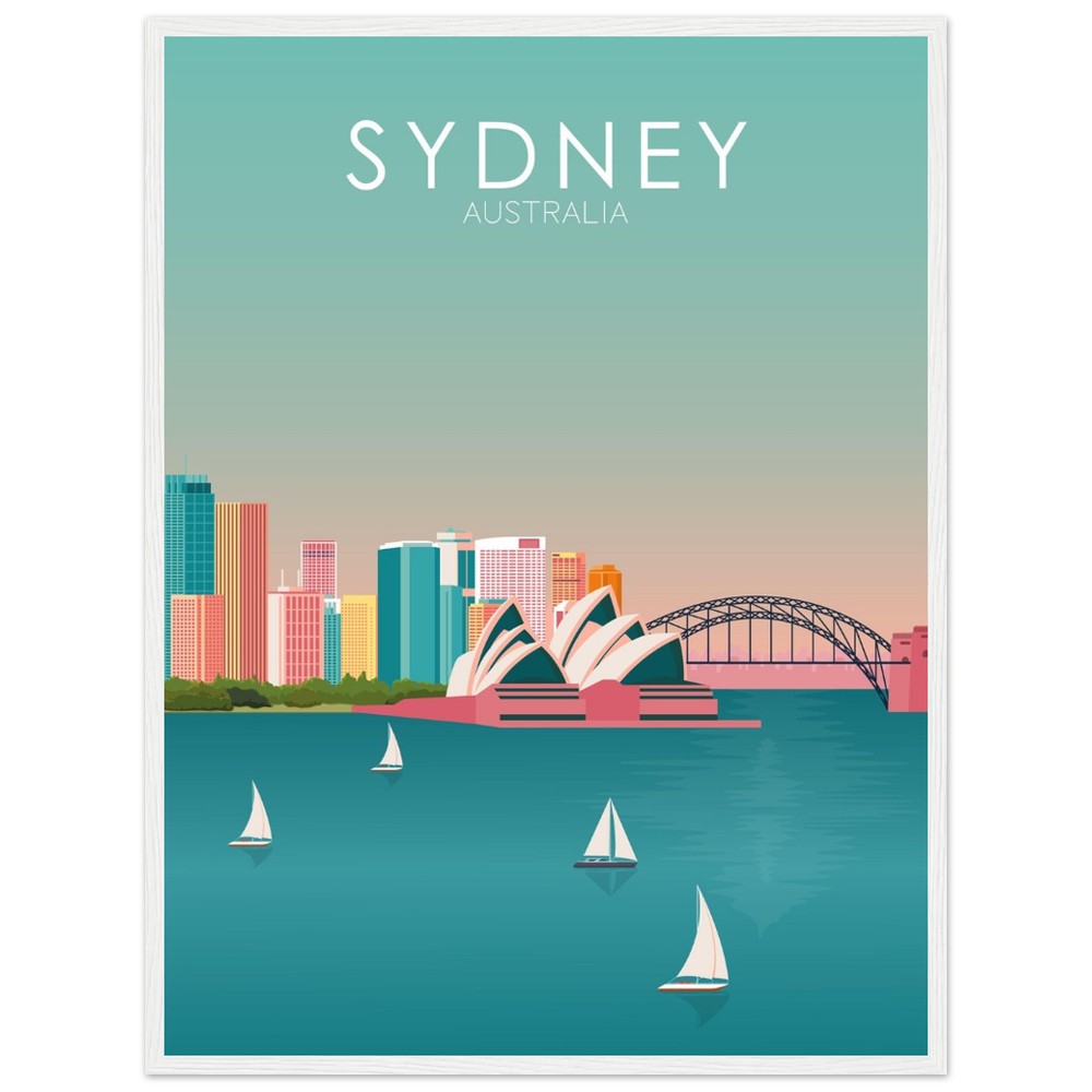 Sydney Poster | Sydney Wall Art | Sydney Pastel Print