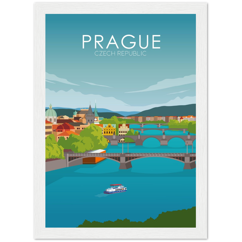 Prague Poster | Prague Wall Art | Prague Daytime Print