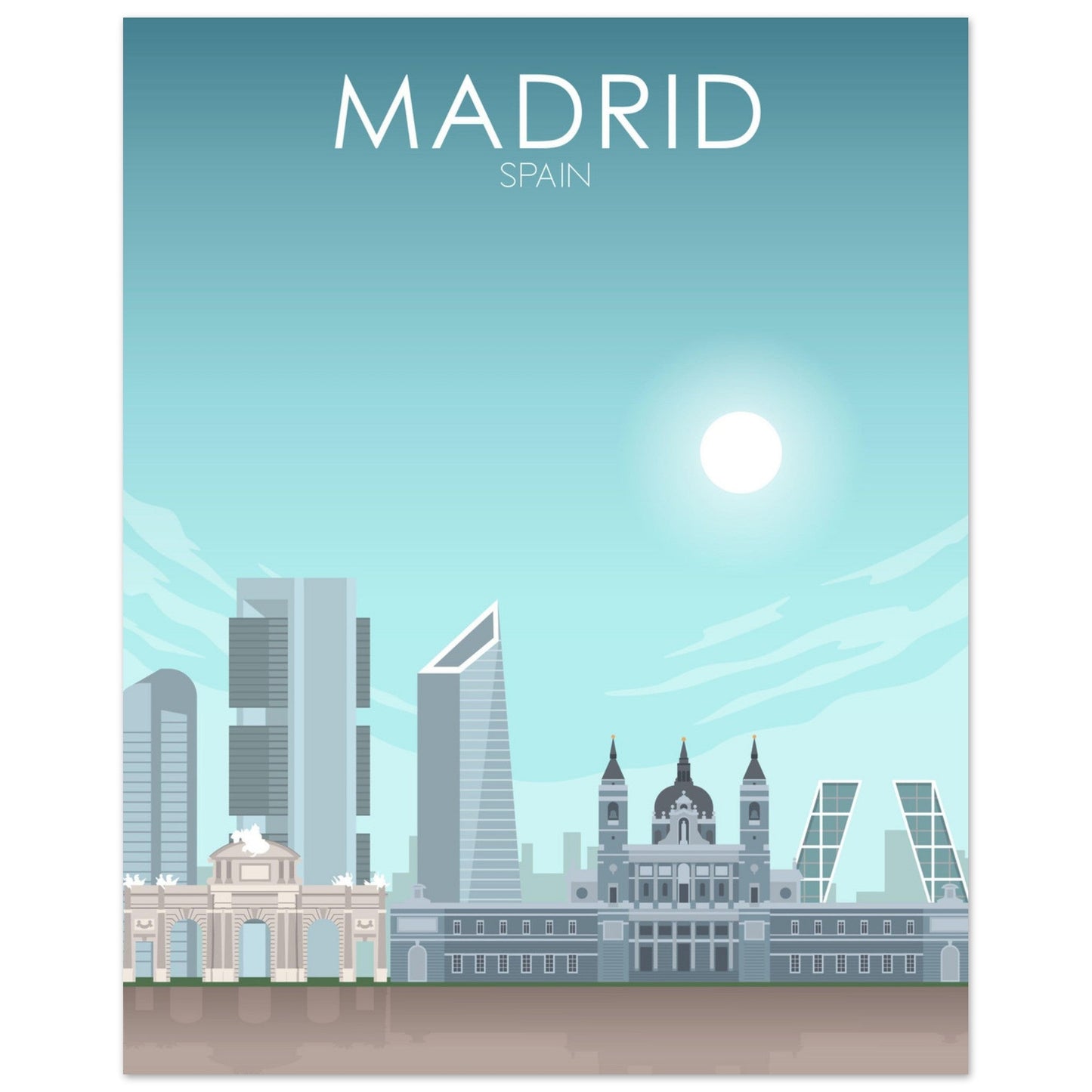 Madrid Poster | Madrid Wall Art | Madrid Daytime Print