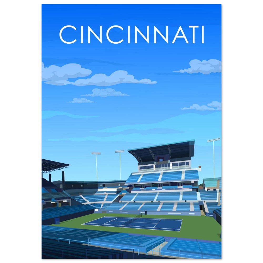 Cincinnati ATP/WTA Masters Tennis Stadium Poster