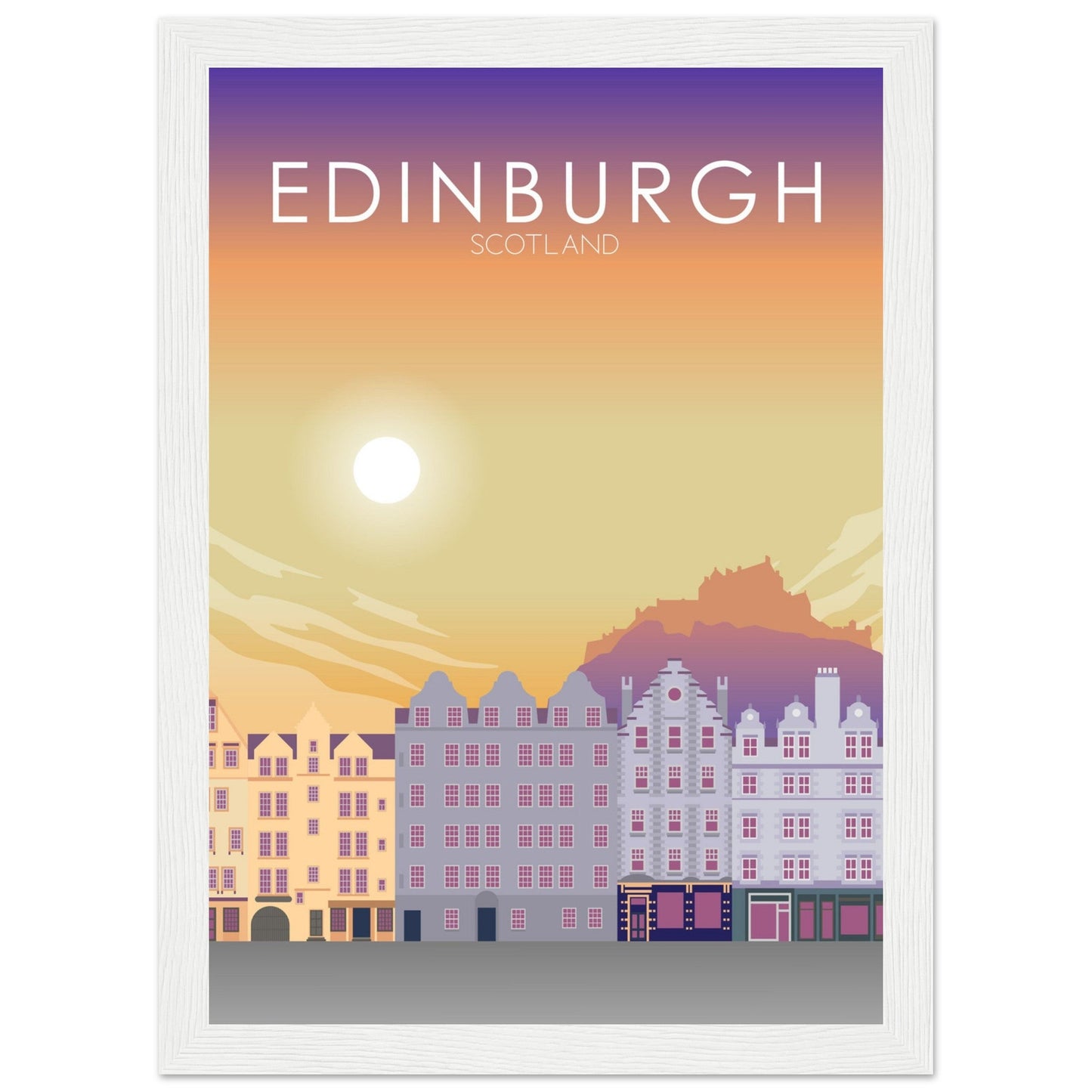 Edinburgh Poster | Edinburgh Wall Art | Edinburgh Sunset Print