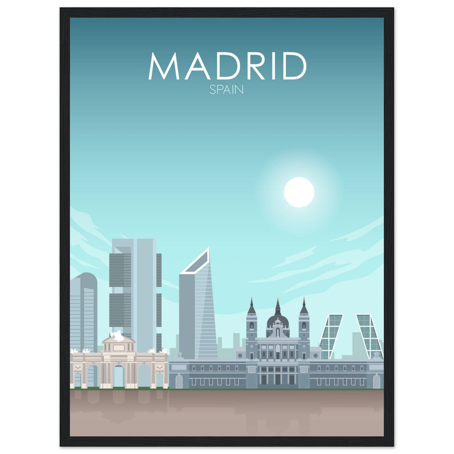 Madrid Poster | Madrid Wall Art | Madrid Daytime Print