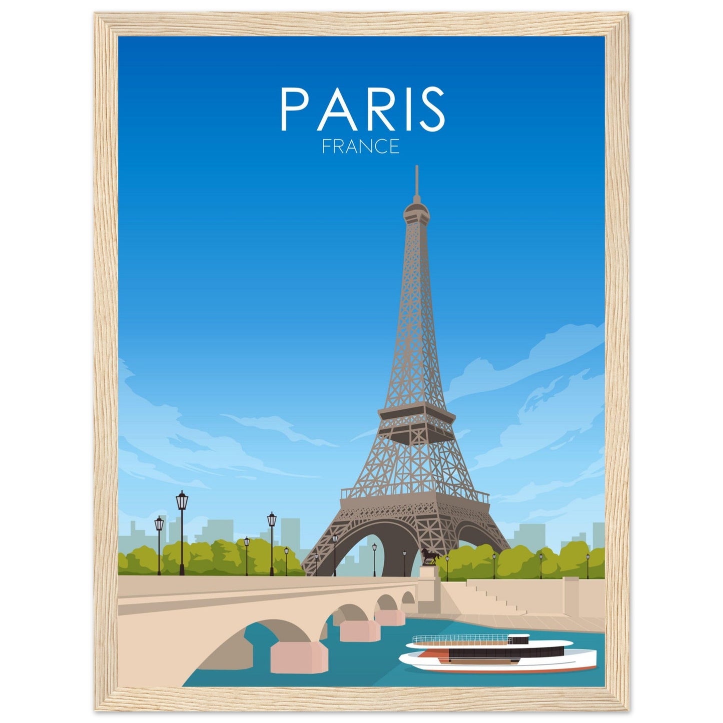 Paris Poster | Paris Wall Art | Paris Daytime Print