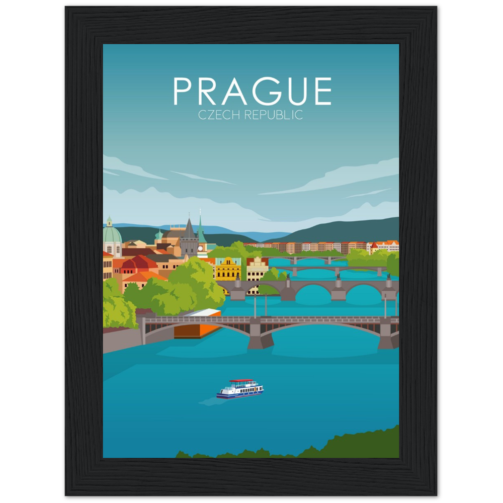 Prague Poster | Prague Wall Art | Prague Daytime Print