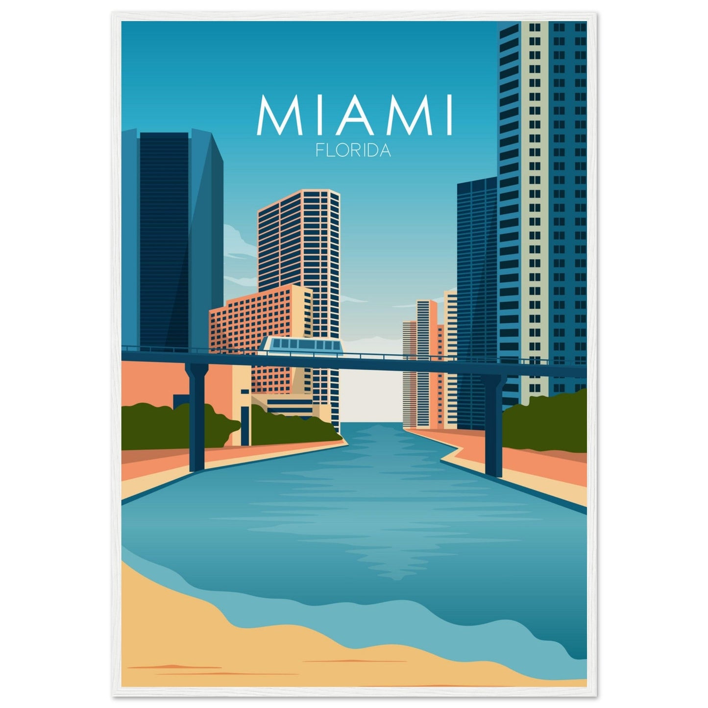 Miami Poster | Miami Wall Art | Miami Daytime Print