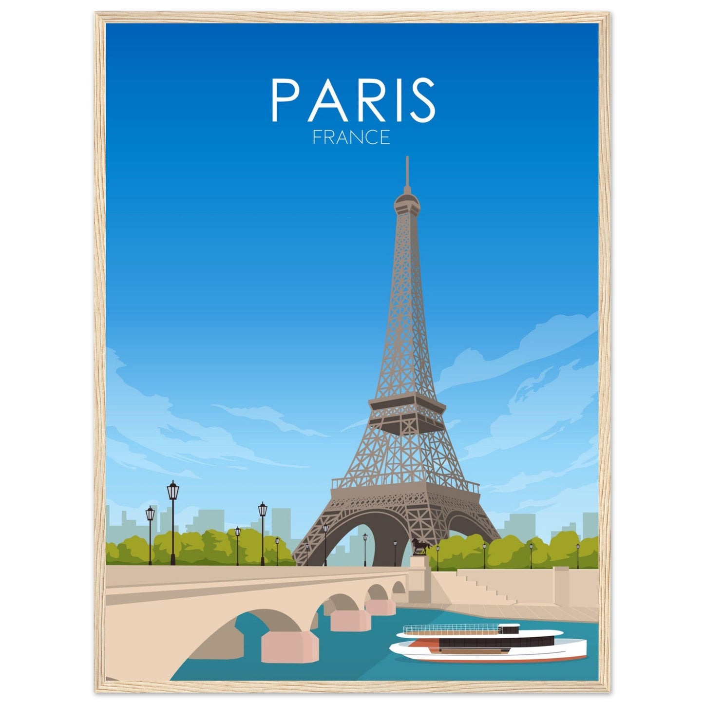 Paris Poster | Paris Wall Art | Paris Daytime Print