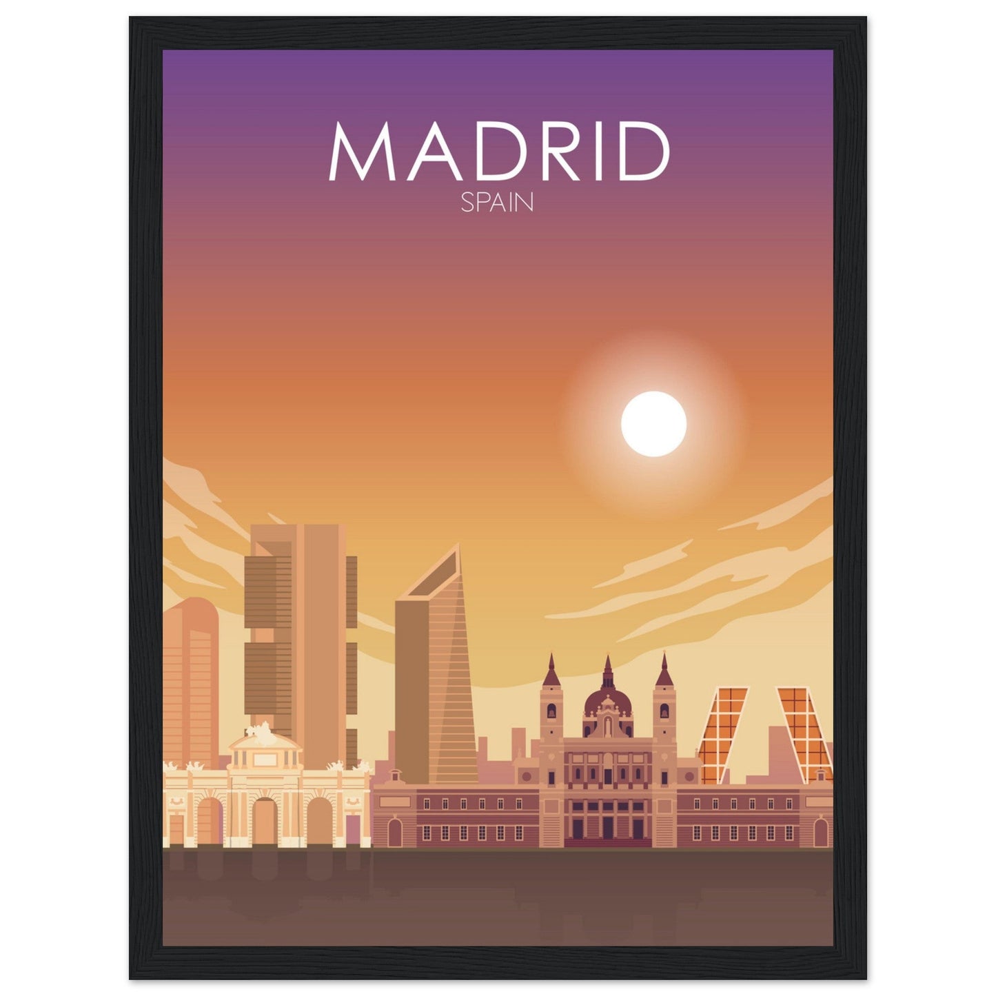 Madrid Poster | Madrid Wall Art | Madrid Sunset Print