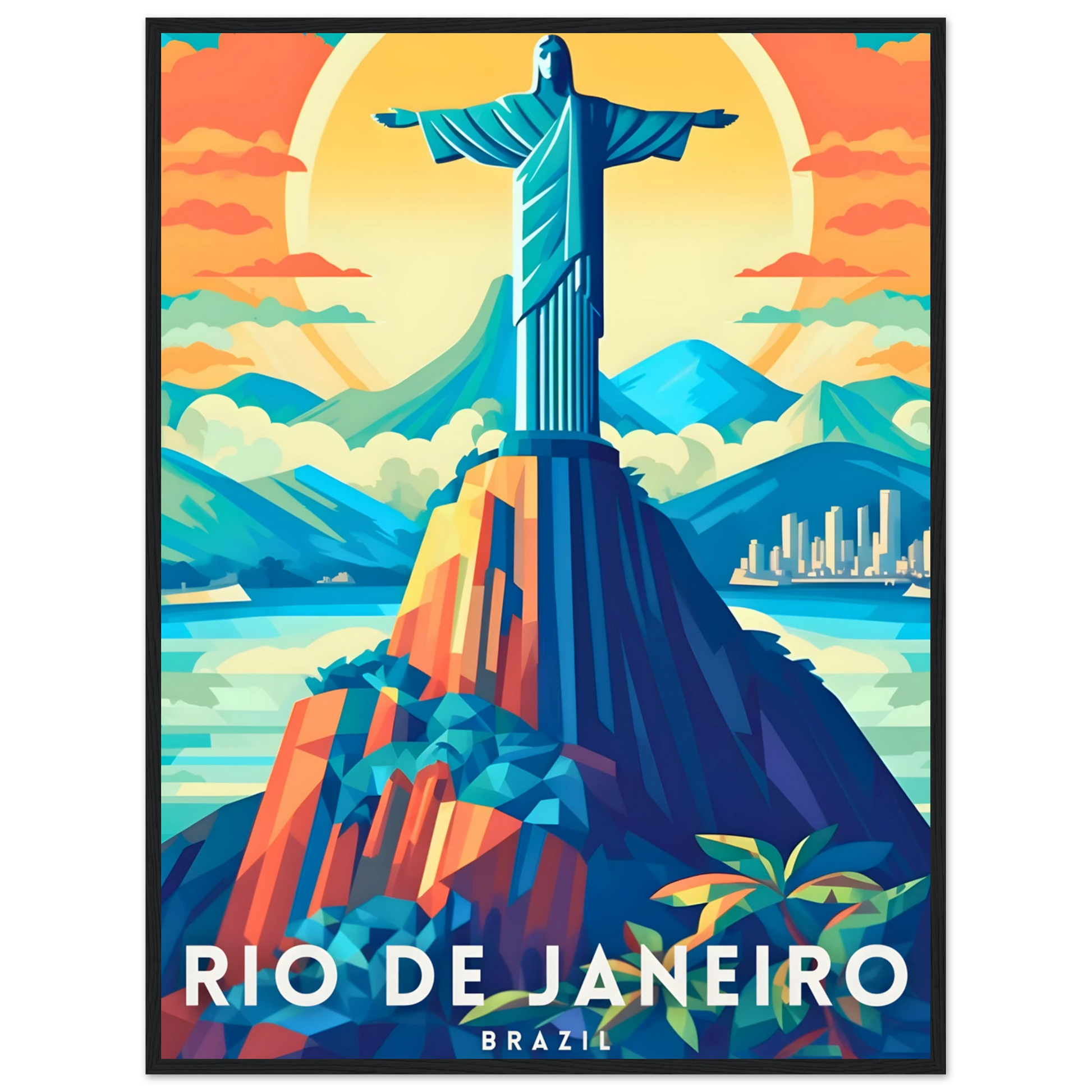 Visit Rio Poster Rio de Janeiro, Brazil Travel Poster – Favourite Place Prints