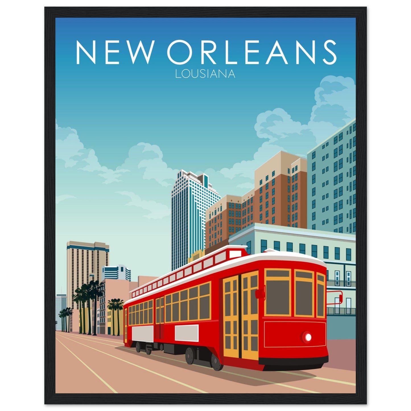 New Orleans Poster | New Orleans Wall Art | New Orleans Daytime Print