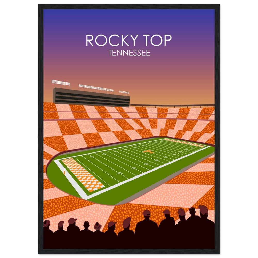 Rocky Top | Neyland Stadium Poster | University of Tennessee College Football Stadium Print