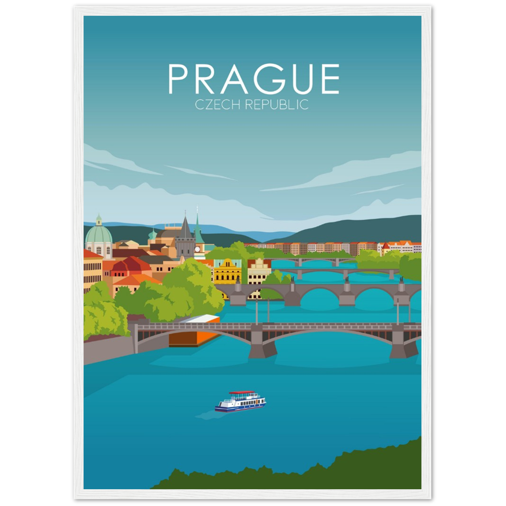 Prague Poster | Prague Wall Art | Prague Daytime Print