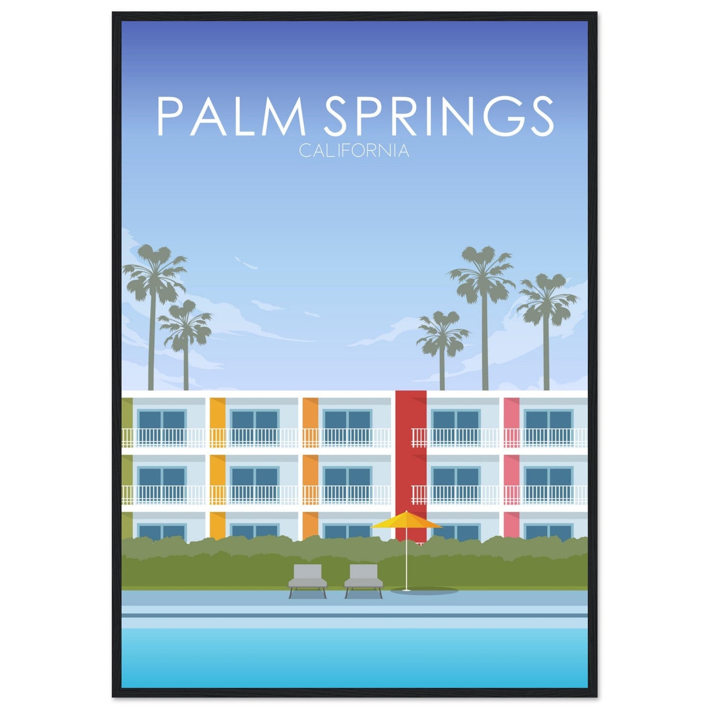 Palm Springs Poster | Palm Springs Wall Art | Palm Springs Daytime Print