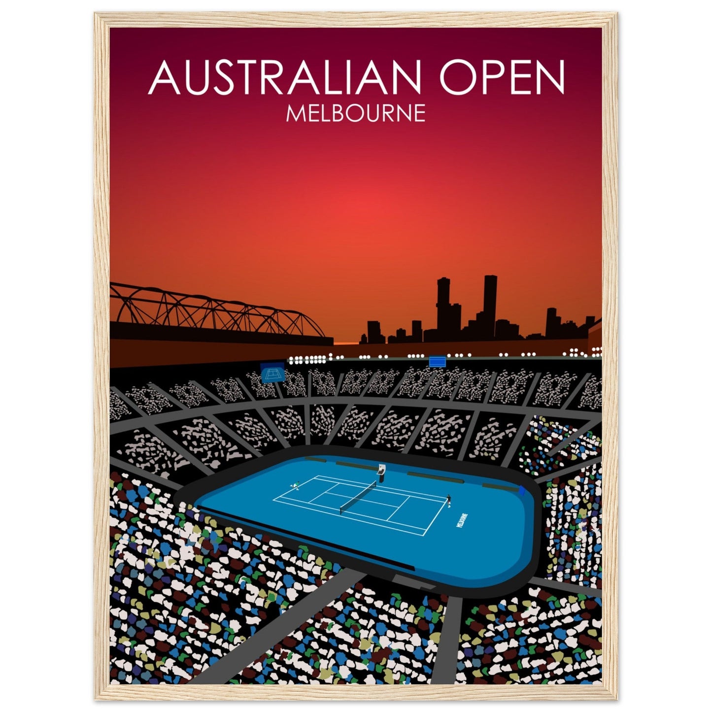 Australian Open Poster - Red Sky