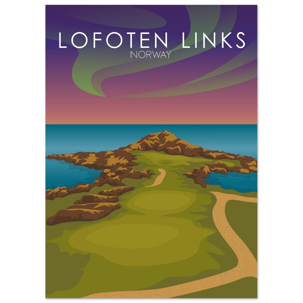 Lofoten Links Golf Course Sunset Print