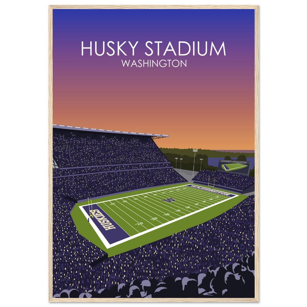 Husky Stadium Poster |  University of Washington College Football Print