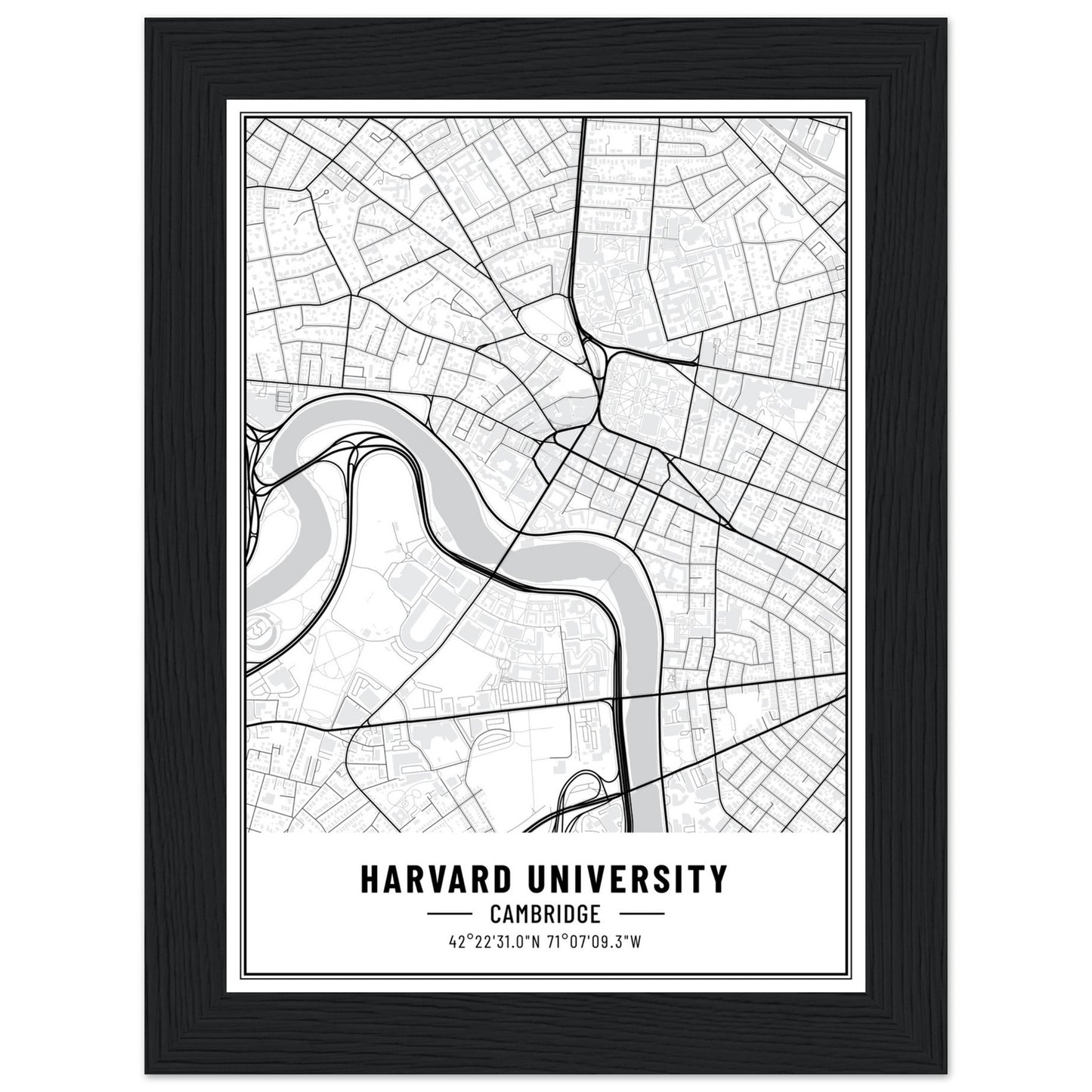 Harvard Map Poster | Harvard Map Wall Art | Harvard Map Print