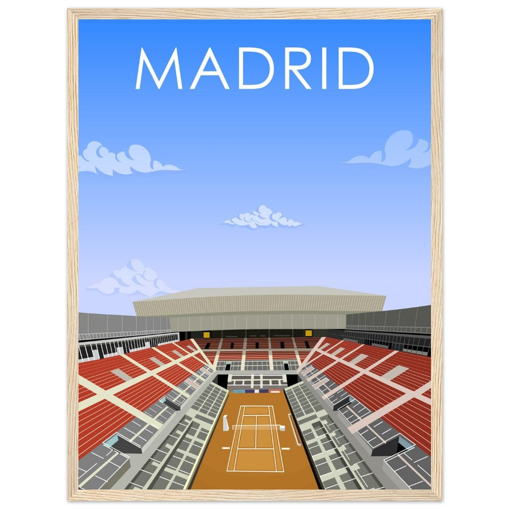 Madrid ATP/WTA Caja Magica Tennis Stadium Poster