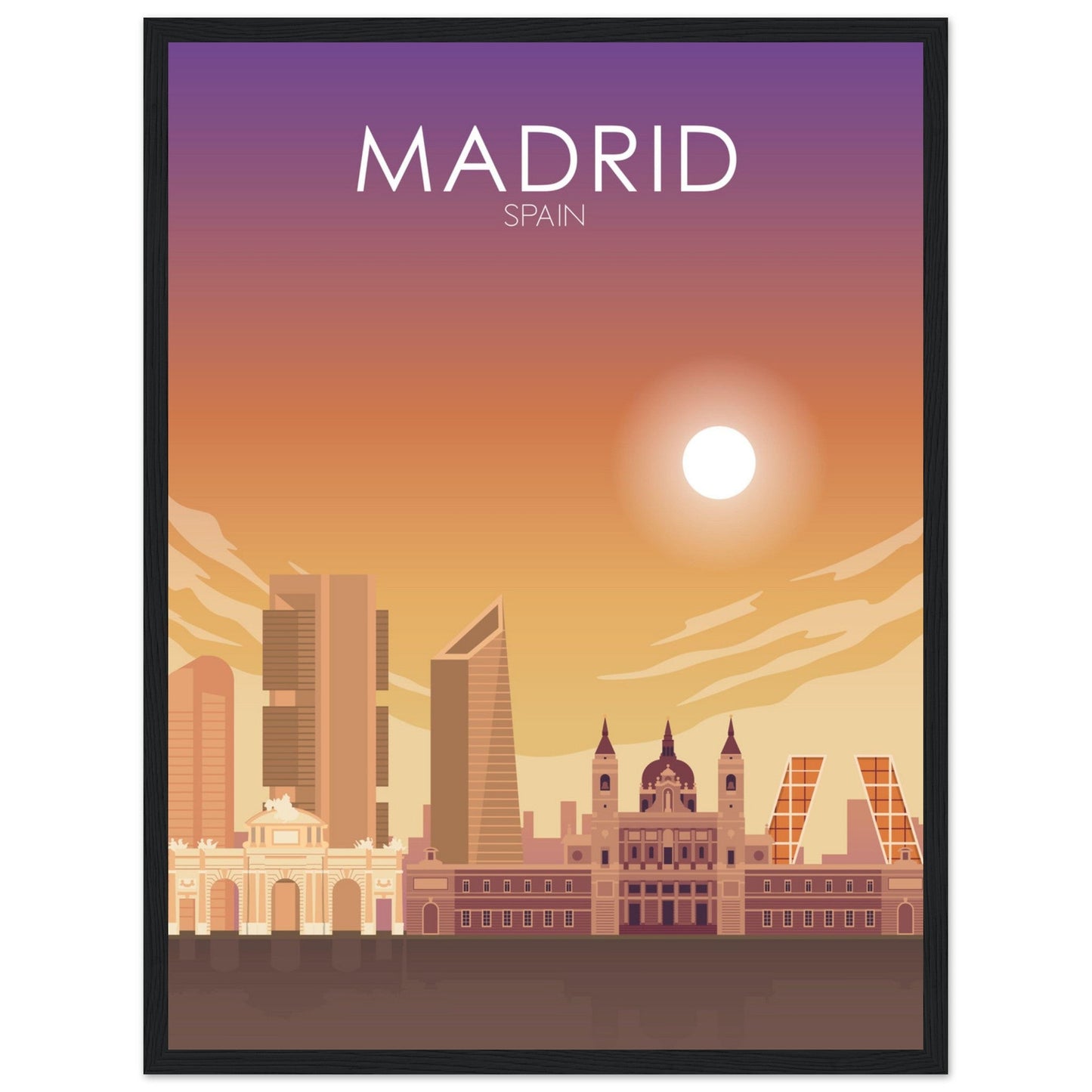 Madrid Poster | Madrid Wall Art | Madrid Sunset Print