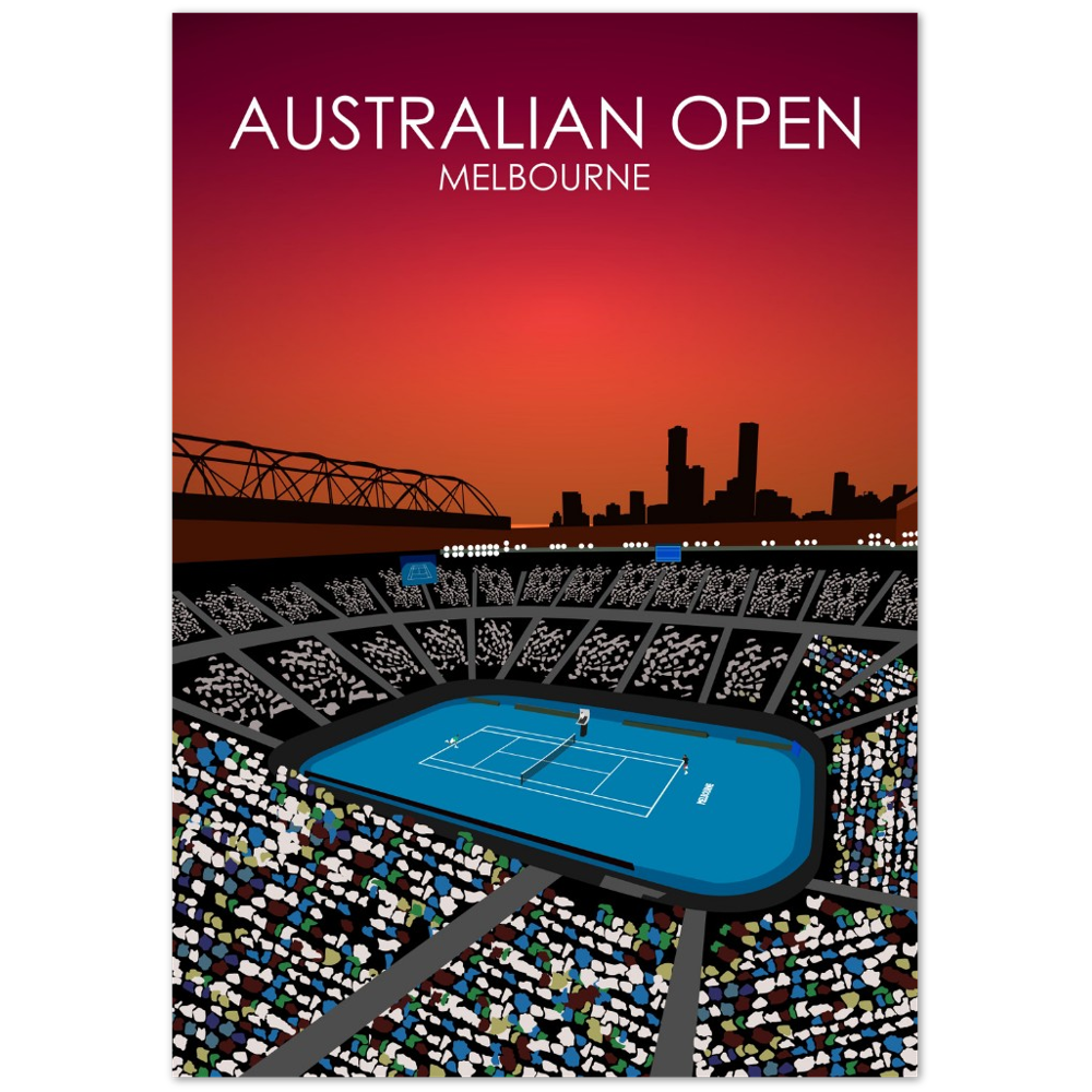 Australian Open Poster - Red Sky