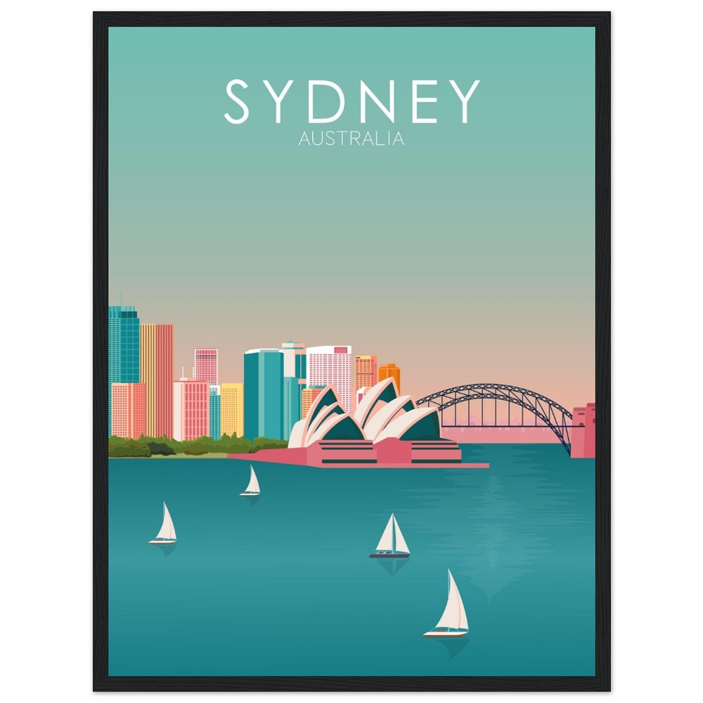 Sydney Poster | Sydney Wall Art | Sydney Pastel Print