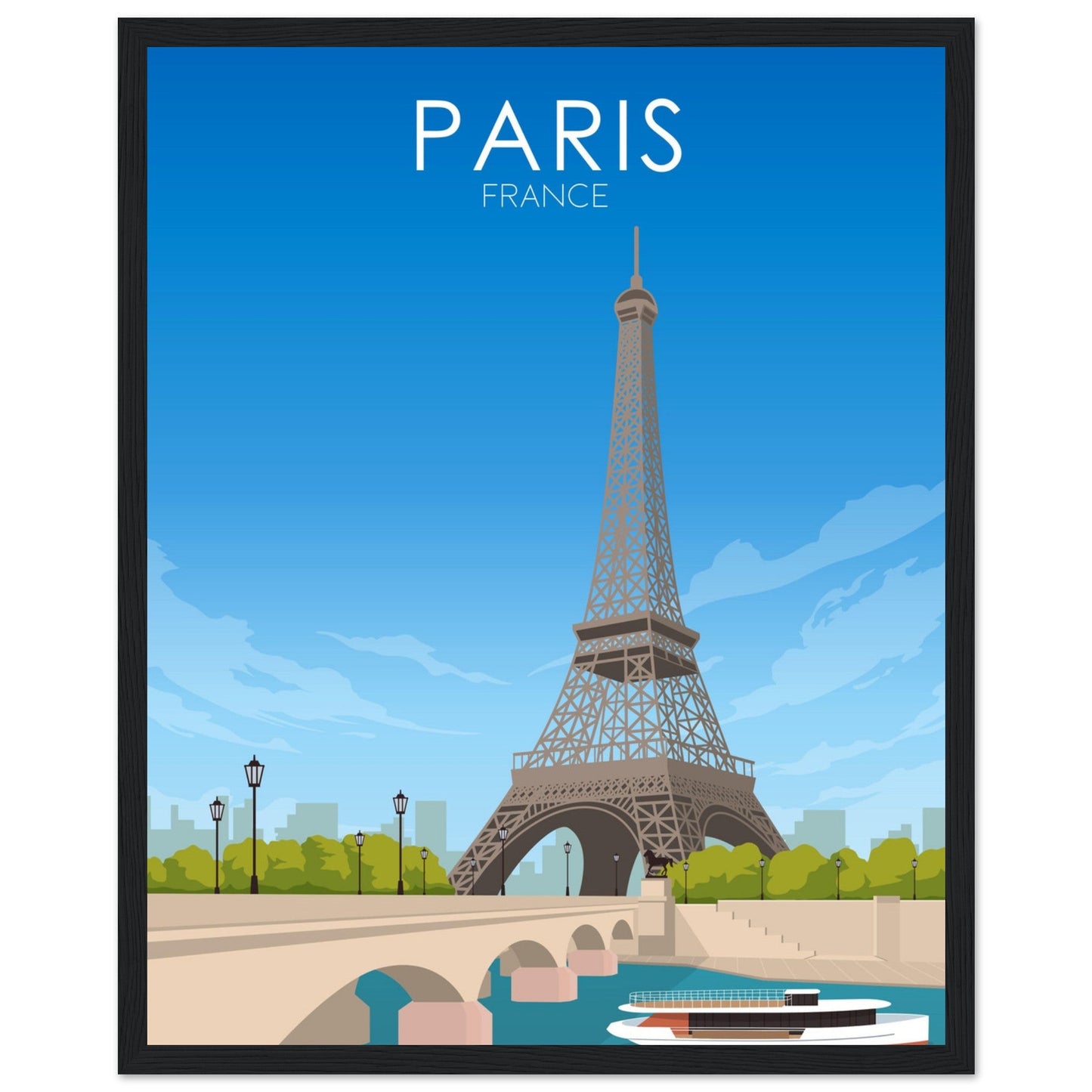 Paris Poster | Paris Wall Art | Paris Daytime Print