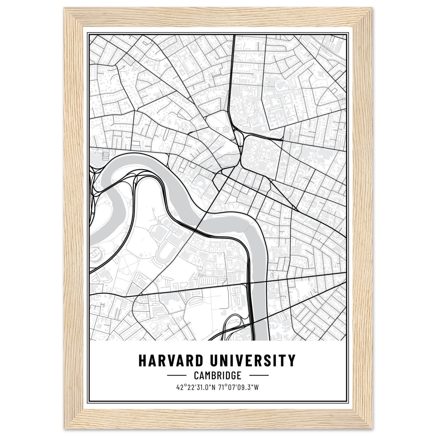 Harvard Map Poster | Harvard Map Wall Art | Harvard Map Print