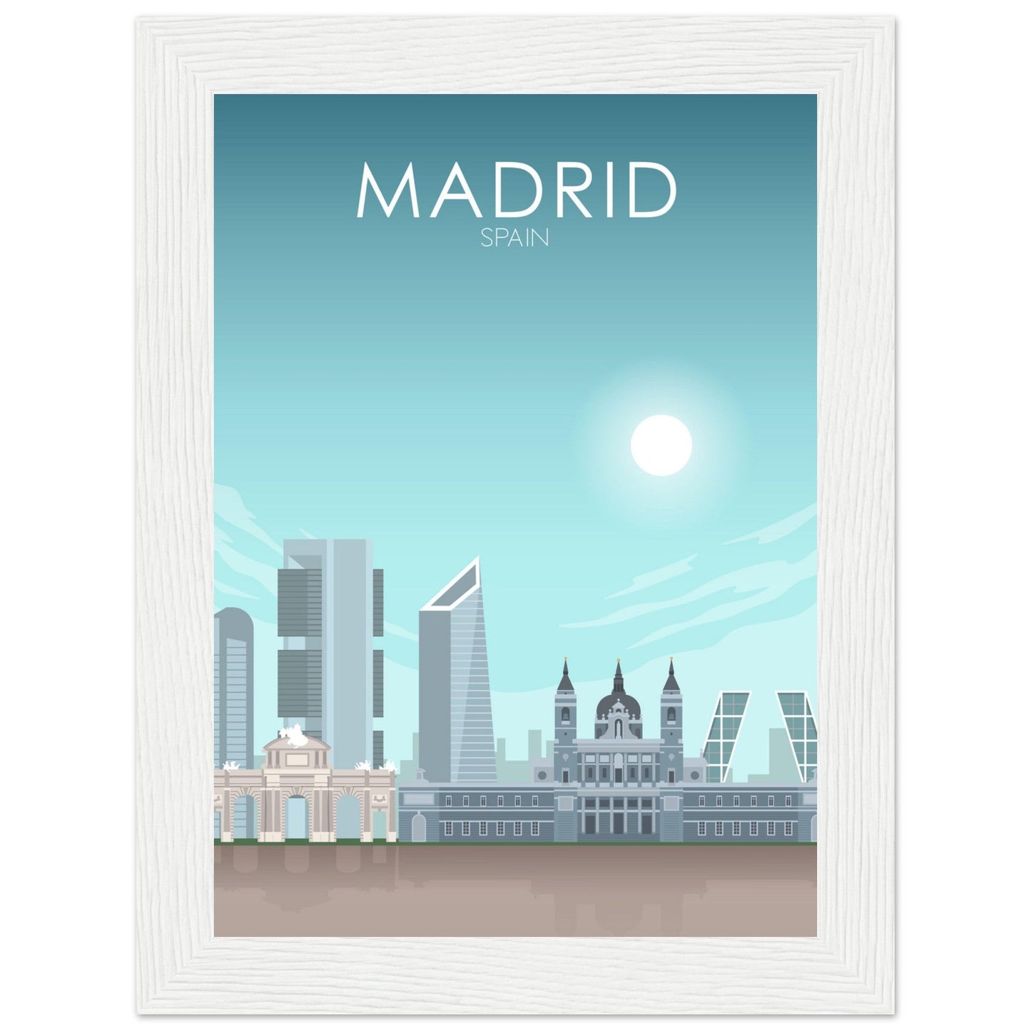 Madrid Poster | Madrid Wall Art | Madrid Daytime Print