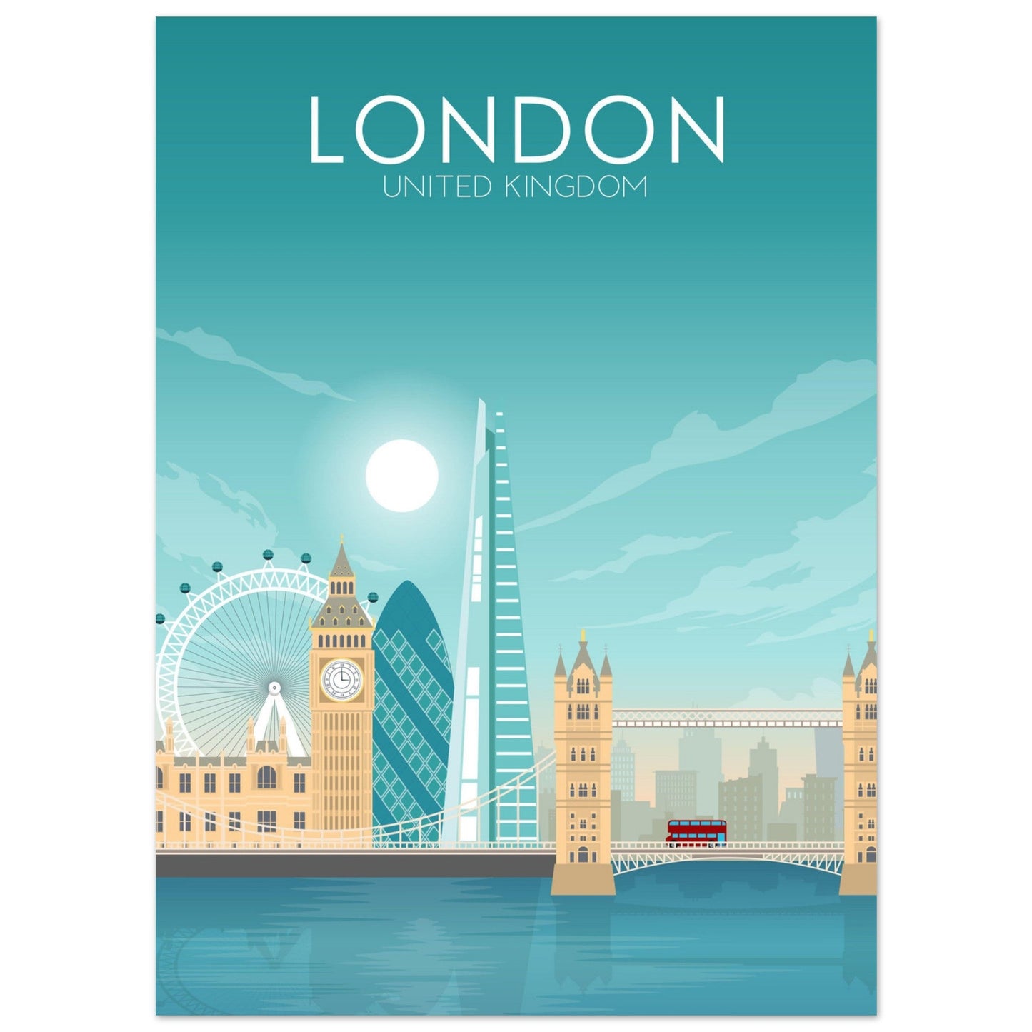 London Poster | London Wall Art | London Daytime Print
