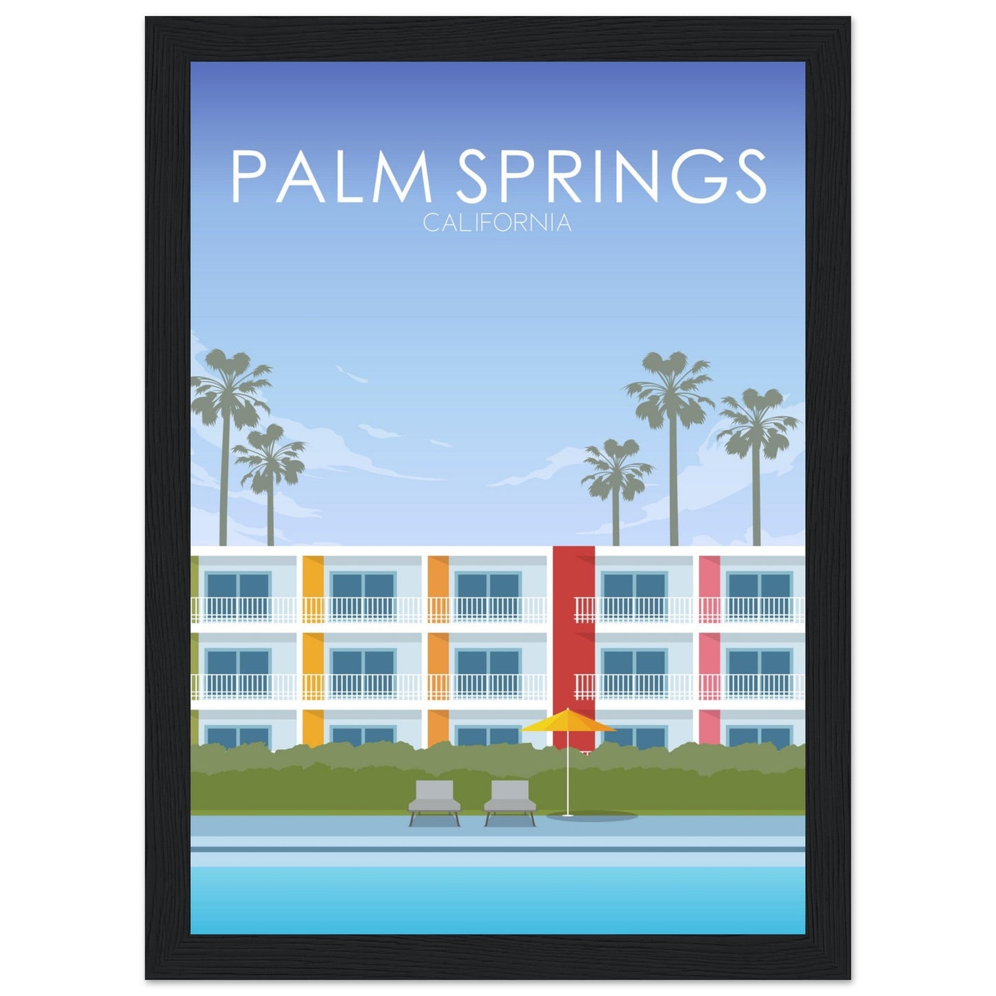 Palm Springs Poster | Palm Springs Wall Art | Palm Springs Daytime Print